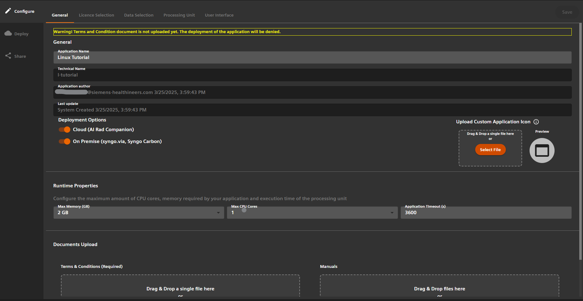 Configure new app Configure new app