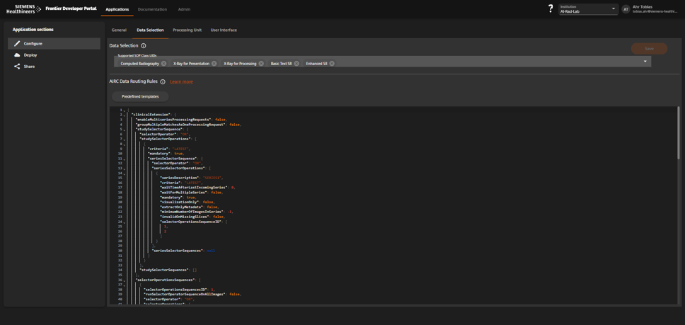 Data Selection Rules